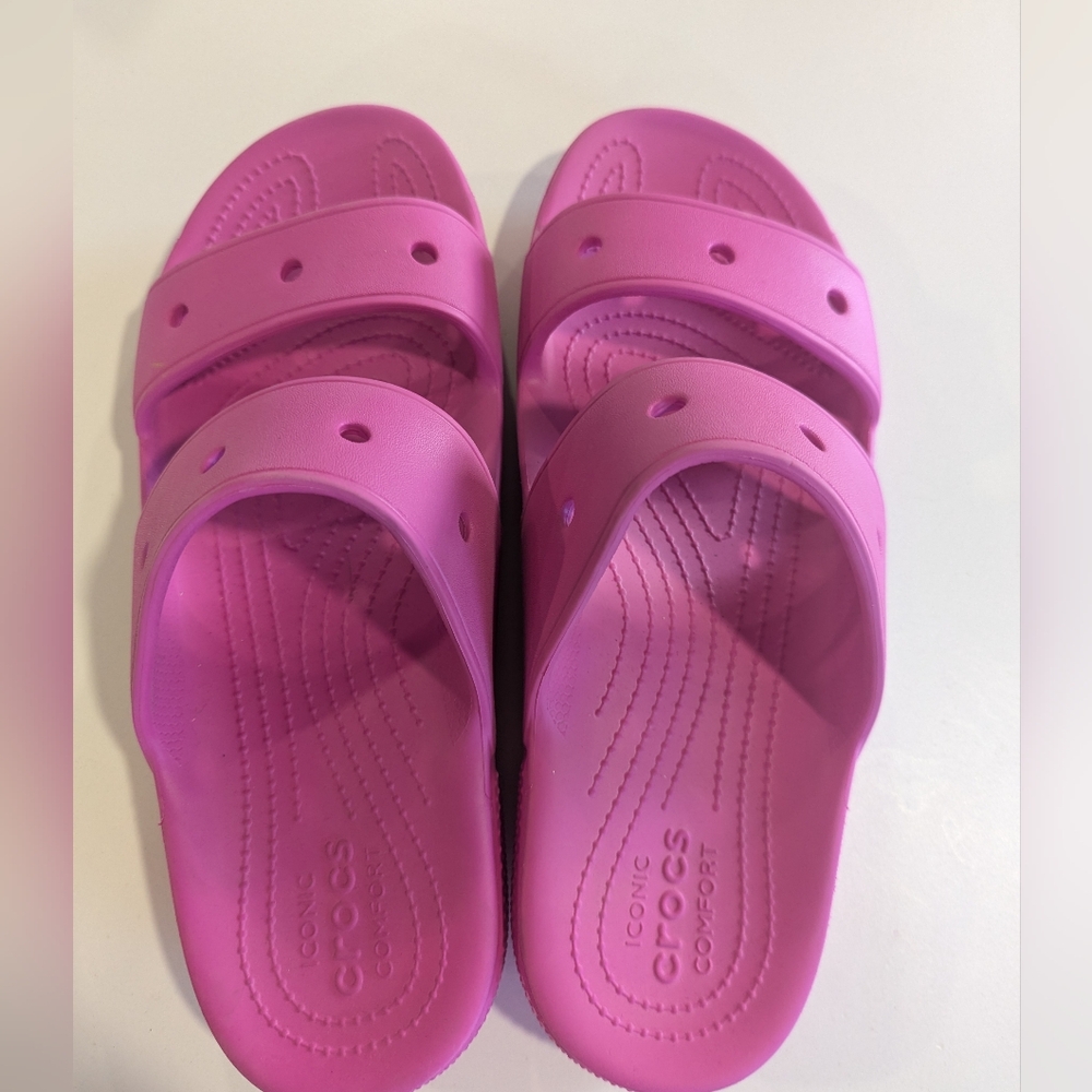 Pink Mens 11 Crocs Sandals Women's Classic Slide Fuchsia Fun